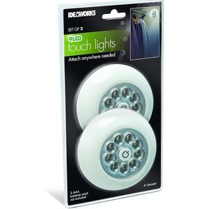 IdeaWorks Utility LED Touch Lights in White (Set of 2)